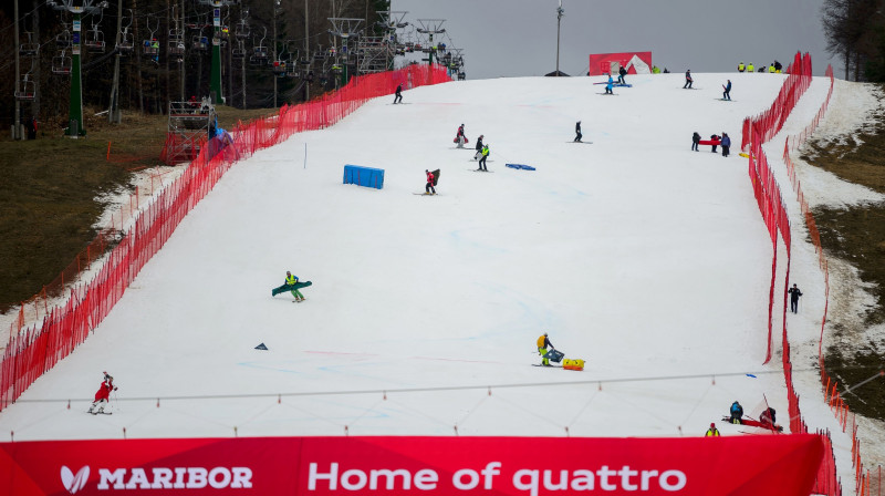 Trase pēc sacensību atcelšanas Mariborā
Foto: AFP/Scanpix