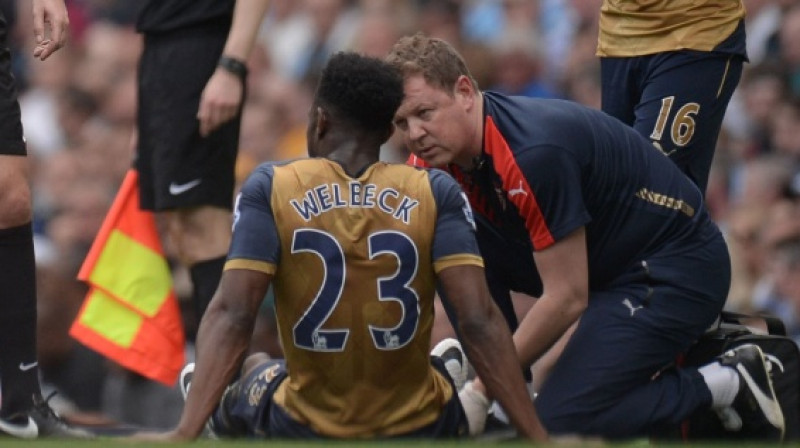 Denijs Velbeks "Arsenal" mediķa aprūpē
Foto: AFP/Scanpix