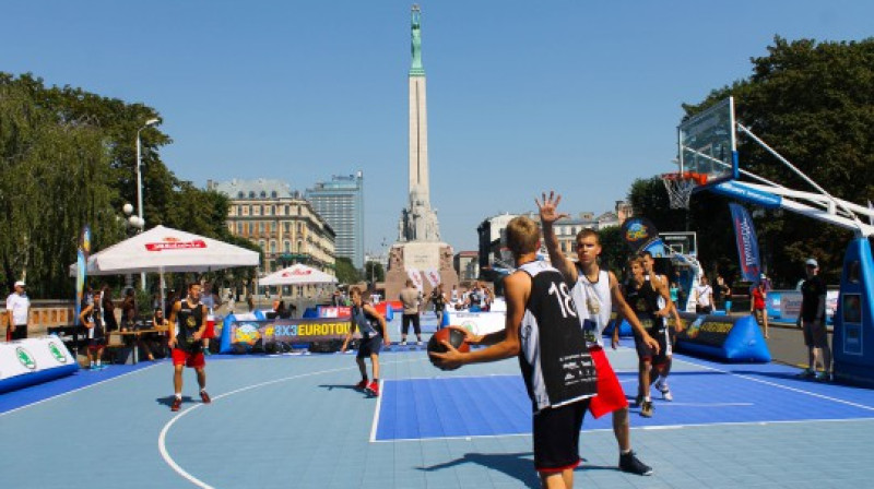 Eiropas 2014.gada čempionāta kvalifikācijas turnīrs Rīgā.
Foto: basket.lv