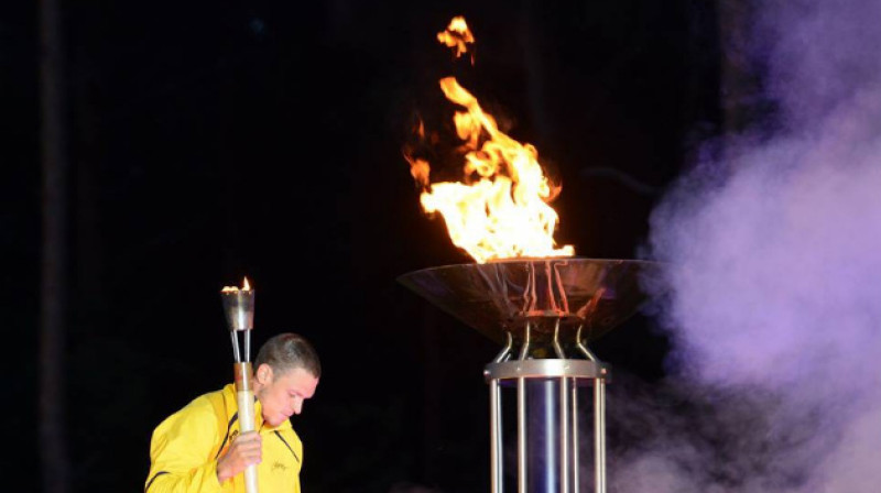 Maris Štrombergs Latvijas olimpiādes atklāšanā
Foto: Valmieras pilsēta