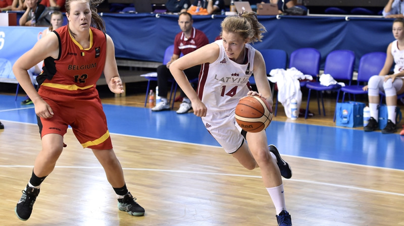 Luīze Šepte: 22 punkti un Latvijas U18 izlases uzvara Eiropas čempionāta ceturtdaļfinālā.
Foto: FIBA.com