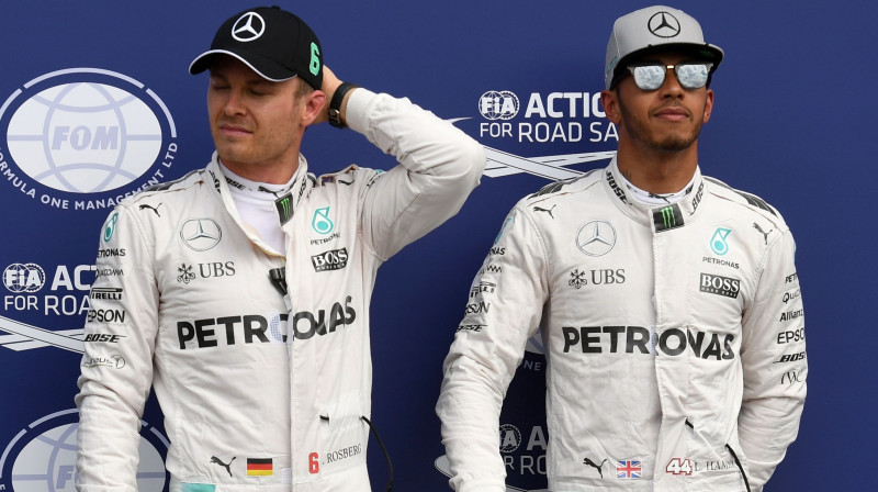 F1 titula kandidāti Rosbergs un Hamiltons
Foto: POOL/Scanpix