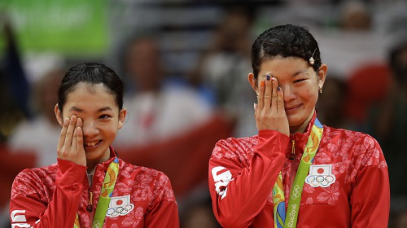 Misaki Matsutomo un Ajaka Takahaši neiztika bez aizkustinājuma asarām
Foto: AP/Scanpix