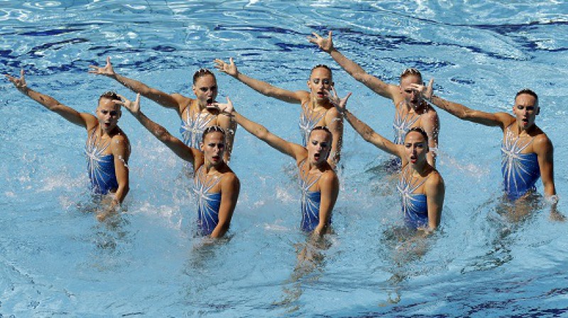 Krievijas sinhronās peldēšanas komanda
Foto: AP/Scanpix