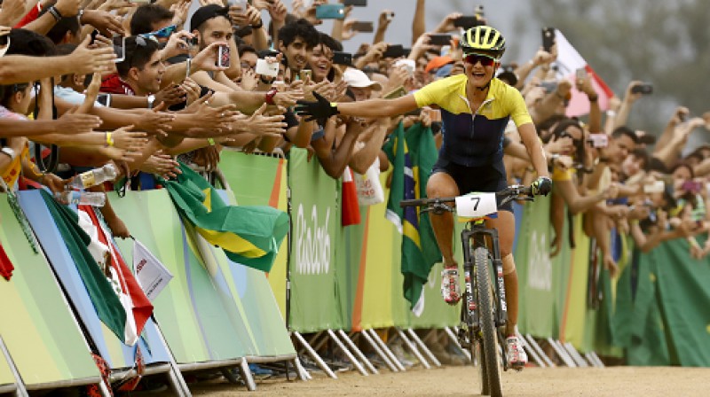 Dženija Risveda laimīga finišē
Foto: AP/Scanpix