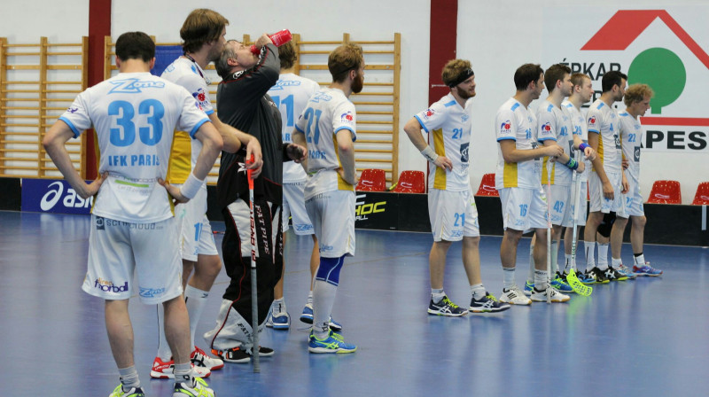 IFK Paris pēc piedzīvotās neveiksmes
Foto: IFF Floorball