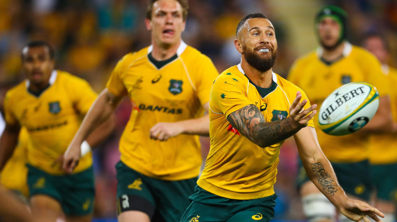 Austrālijas izlases regbisti mačā pret DĀR
Foto: AFP/Scanpix