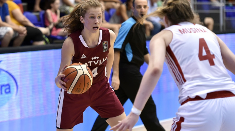 Latvijas U18 izlases kandidāte Luīze Šepte.
Foto: FIBA.com