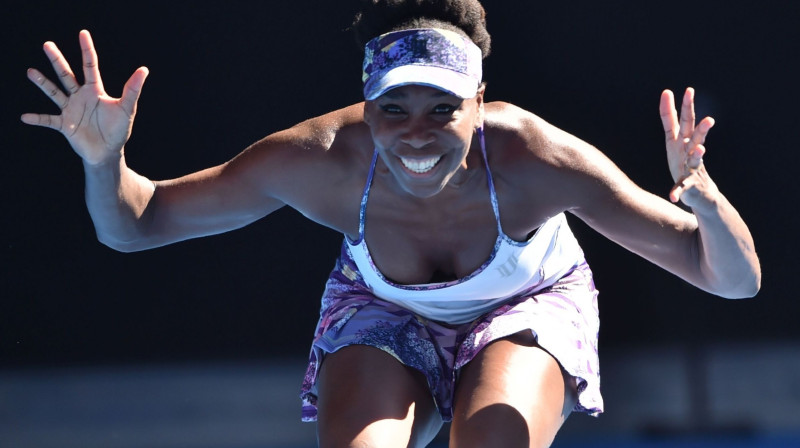 Venusa Viljamsa pēc nepilnu astoņu gadu pārtraukuma spēlēs "Grand Slam" finālā
Foto: AP/Scanpix