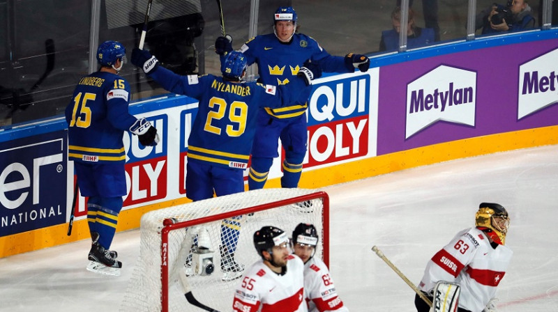 Niklas Bekstrēms pēc gūtajiem vārtiem
Foto: AFP/Scanpix