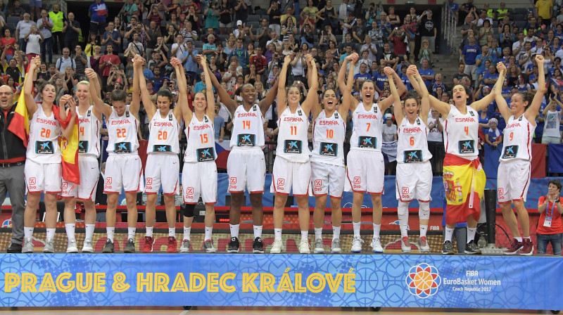 Spānija - 2017. gada Eiropas sieviešu basketbola čempionāta uzvarētāja
Foto: Joe Klamar/AFP/Scanpix