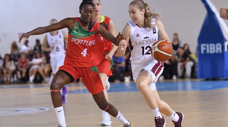 Laura Grabe spēlē pret Portugāli
Foto: FIBA