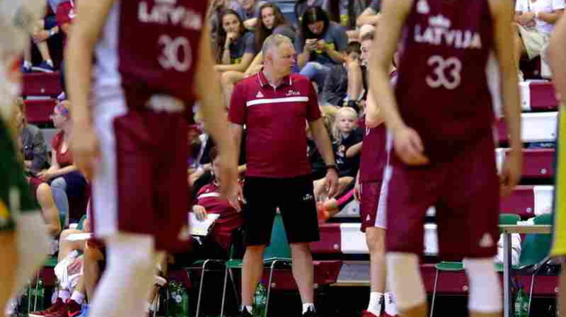 Latvijas basketbola U-18 puišu izlases galvenais treneris Uvis Helmanis
Foto: basket.ee