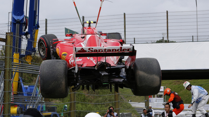 Kimi Raikonena auto pēc avārijas
Foto: AP/Scanpix