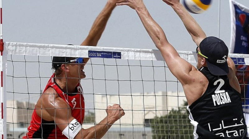 Jānis Šmēdiņš uzbrukumā
Foto: FIVB