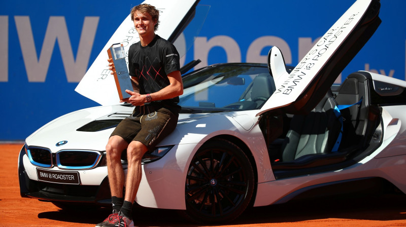 Aleksandrs Zverevs atkārtoti čempiona godā BMW sponsorētajā Minhenes turnīrā
Foto: Reuters/Scanpix