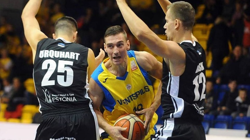 Mareks Jurevičus un Ventspils: uzvara Liepājā ar 44 punktu pārsvaru. Foto: BK Ventspils