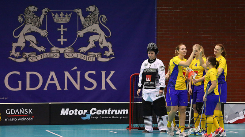 Zviedrijas izlase spēlē pret Franciju guva vairāk kā vienus vārtus vidēji spēlē
Foto: IFF Floorball