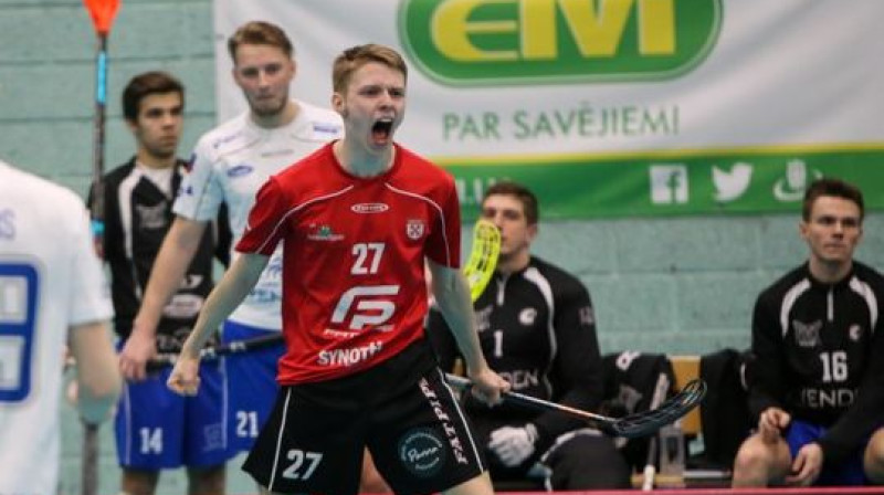 Ļoti labu spēli vakar aizvadīja Juris Sandis Jēgers
Foto: Floorball.lv