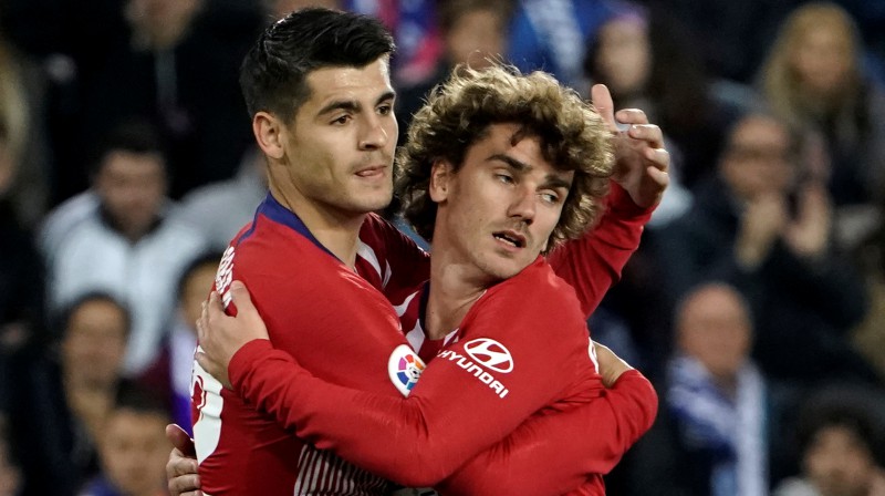 Alvaro Morata un Antuāns Grīzmans. Foto: Reuters/Scanpix