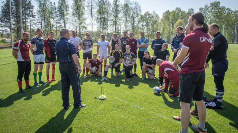 Latvijas regbija izlases treniņš Baldonē. Foto: Zigismunds Zālmanis (LRF)