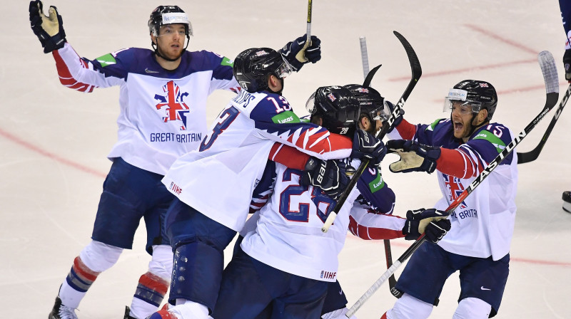 Lielbritānijas hokeja izlases prieki. Foto: AFP/Scanpix
