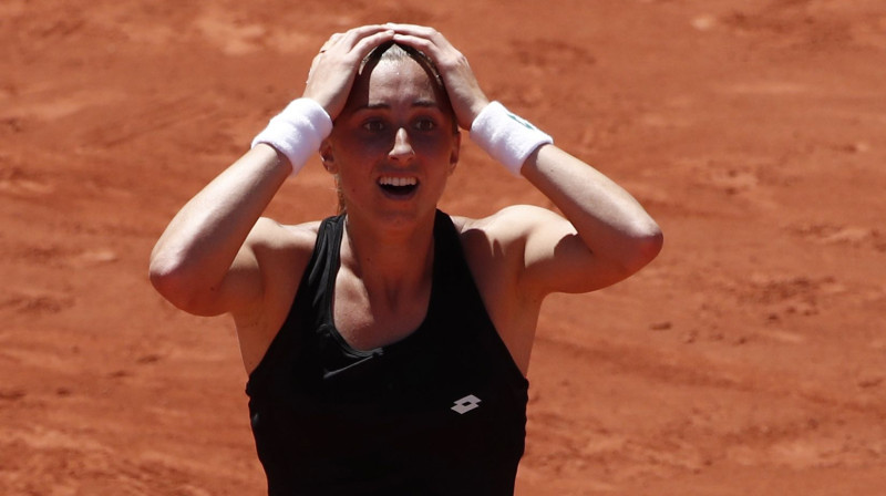Petra Martiča ar piekto mēģinājumu uzvarēja "Grand Slam" 4. kārtas mačā. Foto: Reuters/Scanpix