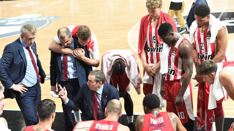 Deivids Blats pie "Olympiacos" stūres. Foto: imago images/PanoramiC/Scanpix