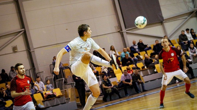 "Rabas" kapteinis Dmitrijs Jakovļevs. Foto: A. Pupurāns, futsal.lv, FC Petrow