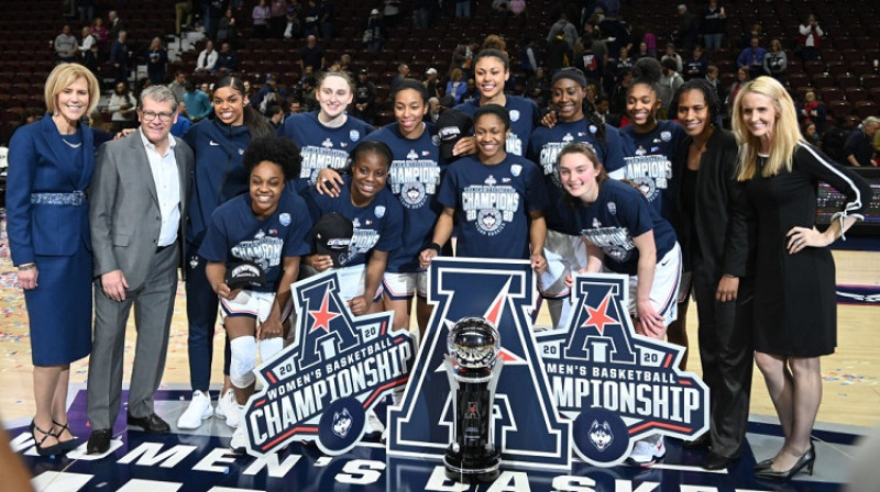 "UConn" basketbolistes 2020. gada 9. martā. Foto: American