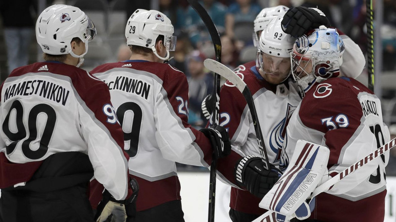 Kolorado "Avalanche" hokejisti. Foto: AP / Scanpix