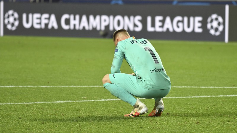 Marks Andrē ter Stēgens pret Minhenes "Bayern" (2:8). Foto: Fotoagentur Sven Simon/Scanpix