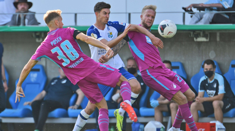 Epizode no spēles starp "Chemnitzer" un "Hoffenheim". Foto: Imago images/Eibner/Scanpix