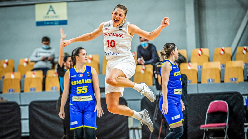 Marija Jespersena: 35 punkti uzvarā pār Rumāniju. Foto: FIBA