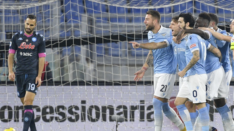 "Lazio" komanda pēc vārtu guvuma. Foto: Zumapress.com/Scanpix