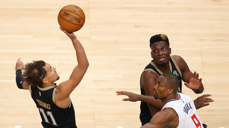 Trejs Jangs, Klints Kapela un Seržs Ibaka. Foto: AFP/Scanpix