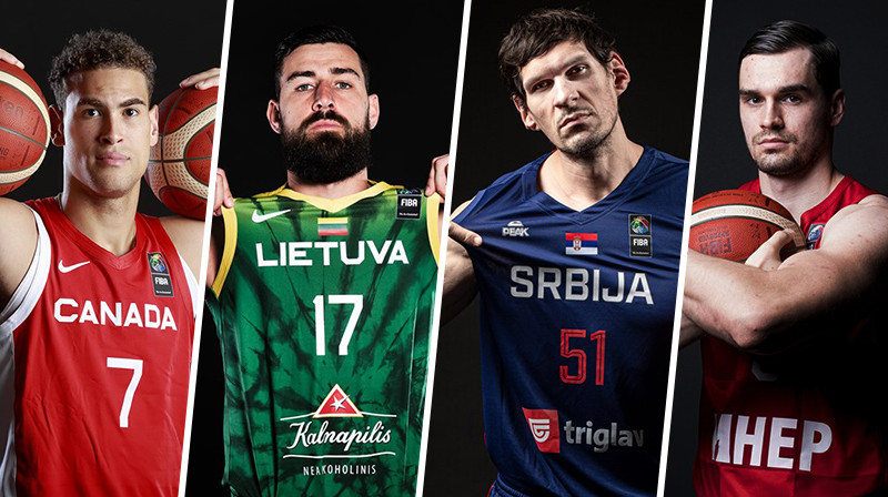 Dvaits Povels, Jons Valančūns, Bobans Marjanovičs, Mario Hezonja. Foto: FIBA