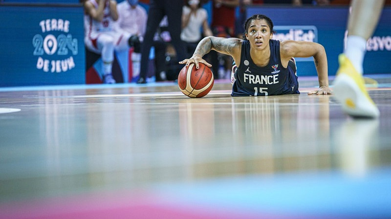 Gabija Viljamsa 2021. gada jūnijā debitēja Eiropas čempionātā. Foto: FIBA