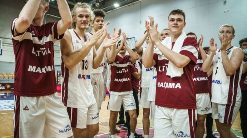 Latvijas U19 izlase. Foto: FIBA