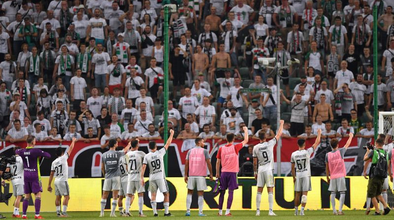 Varšavas "Legia" atzīmē uzvaru. Foto: EPA/Scanpix