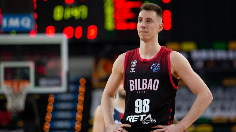 Arnolds Kulboks ''Bilbao Basket'' rindās. Foto: FIBA