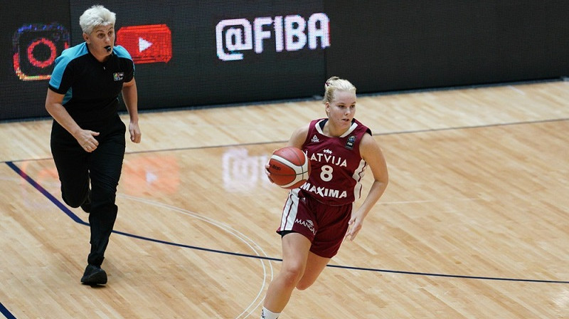 Žozefīne Sīpoliņa 2021. gada 9. augustā Helsinkos. Foto: FIBA