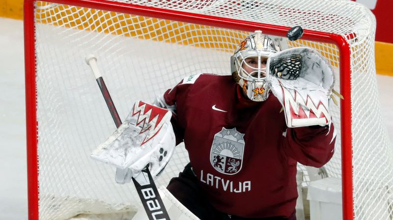 Ivars Punnenovs šajā izlases modelī būs galvenais ripu ķērājs. Foto: Toms Kalniņš/EPA/Scanpix