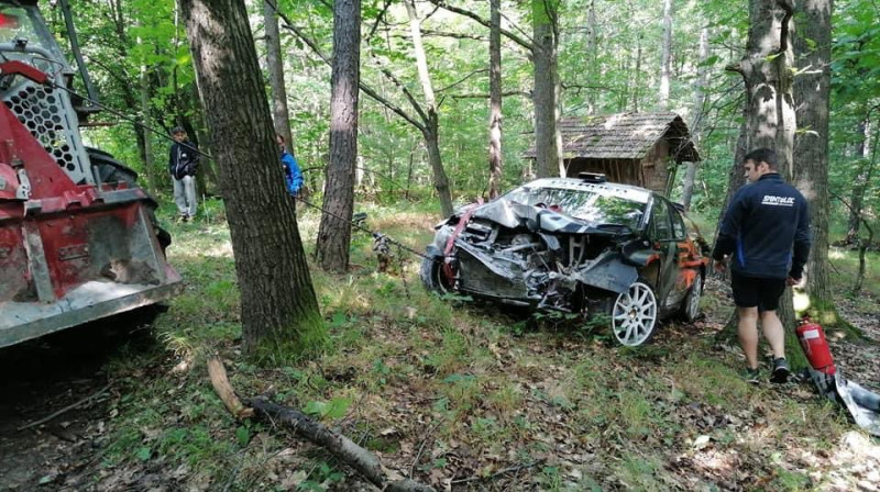 Lukjaņuka automašīna pēc avārijas