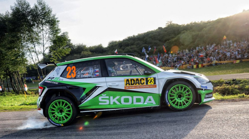 "Škoda Fabia Rally2 evo" rallija mašīna. Foto: Ivo Nesrovnal