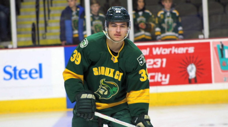 Ralfs Bergmanis. Foto: Brianna Homan/Bryce Griffin/Sioux City Musketeers