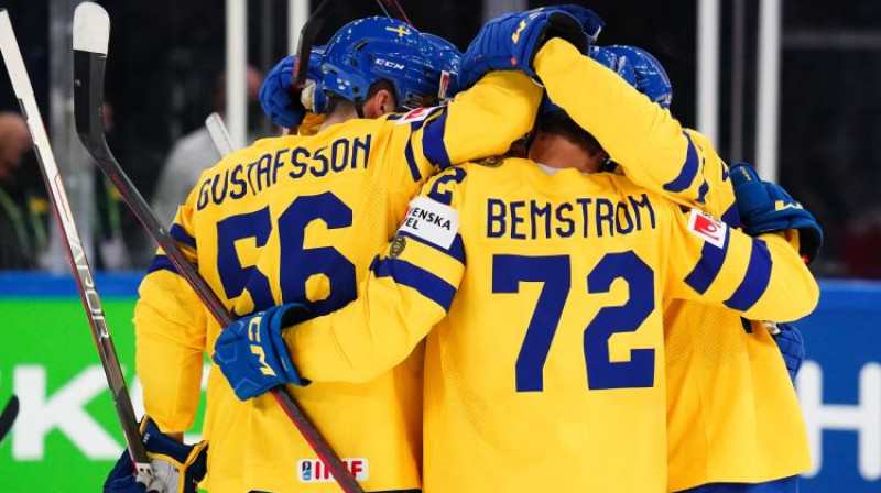 Zviedrijas izlase. Foto: IIHF