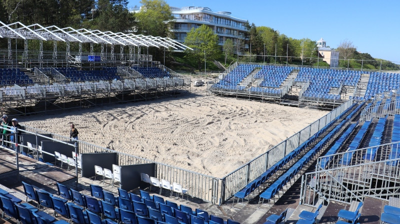 Majoros top pludmales volejbola stadions. Foto: Jurmala.Beachvolley