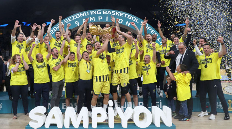 Stambulas "Fenerbahçe" - 2022. gada Turcijas čempione basketbolā. Foto: tbf.org.tr