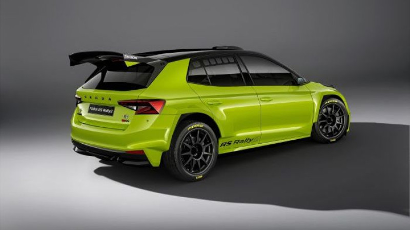 Jaunā "Škoda Fabia RS Rally2" rallija mašīna. Foto: Škoda Motorsport